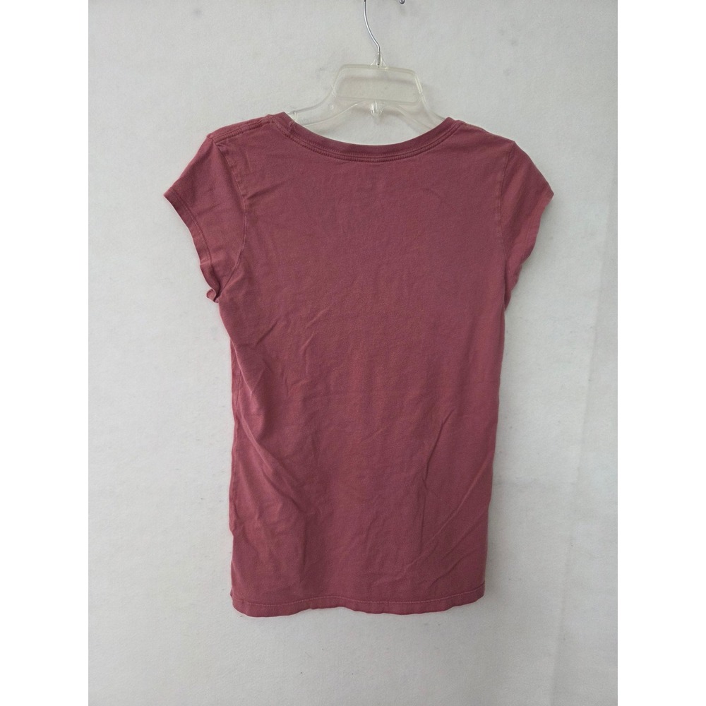 Fossil Graphic Tee Women Large Mauve Bird Illustration Scoop Neck Cotton Shirt - Picture 2 of 6